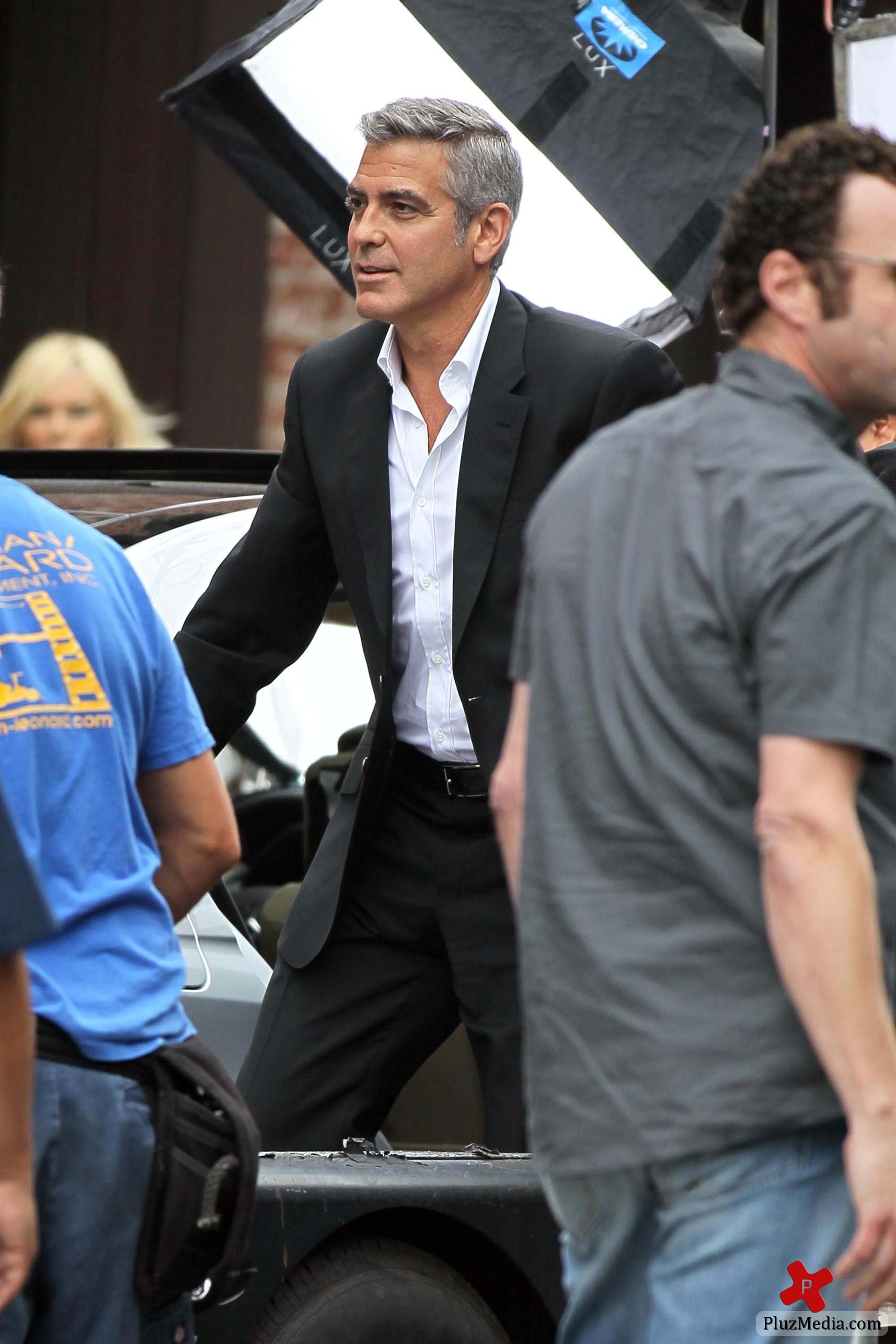 George Clooney on the set of a Mercedes Benz E300 L advert photos | Picture 78308